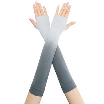 Women's Gradient Color Arm Sleeves Fingerless Arms Cover for Running