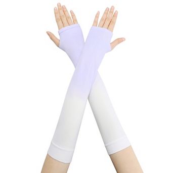 Women's Gradient Color Arm Sleeves Fingerless Arms Cover for Running