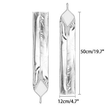 Women's Metallic Shiny Fingerless with Finger Loop Arm Warmers for Party Disco