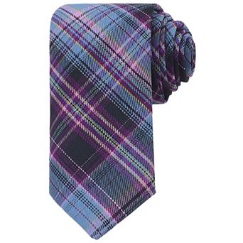 Men's Plaid Woven Self-tied Necktie Striped Skinny 2.8" for College Graduation
