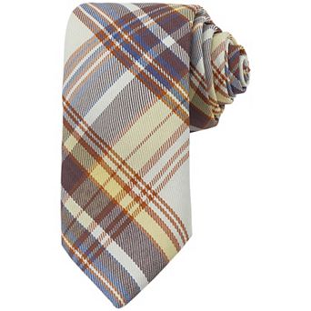 Men's Plaid Woven Self-tied Necktie Striped Skinny 2.8" for College Graduation