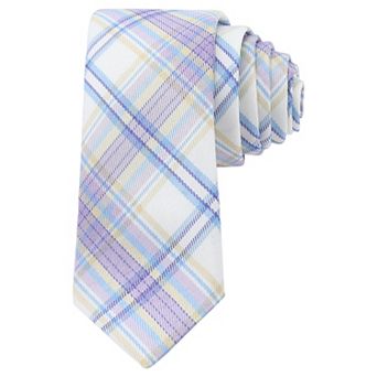 Men's Plaid Woven Self-tied Necktie Striped Skinny 2.8" for College Graduation