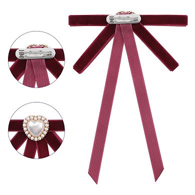 Women's Heart Beads Bow Tie Suitable Pre-tied Corsage Accessories