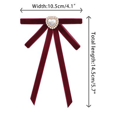 Women's Heart Beads Bow Tie Suitable Pre-tied Corsage Accessories