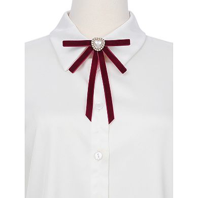Women's Heart Beads Bow Tie Suitable Pre-tied Corsage Accessories
