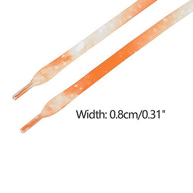 Women's Sneakers Orange Flat Shoelaces Gradient Athletic Shoelaces 1 Pair 55.1"
