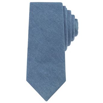 Men's Solid Denim Self-tied Necktie Skinny 2.4" for Wedding Business Casual