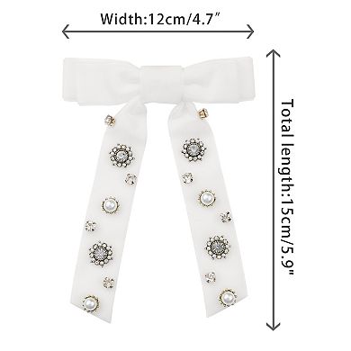Women's Vintage Bow Tie Brooch Tie Rhinestone for Wedding Party