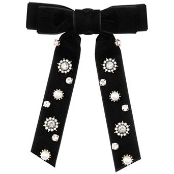Women's Vintage Bow Tie Brooch Tie Rhinestone for Wedding Party