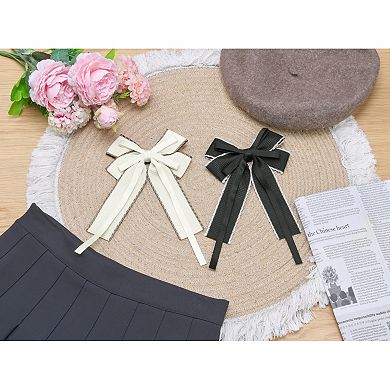 Women's Ribbon Brooch Pin Collar Bow Ties One Size