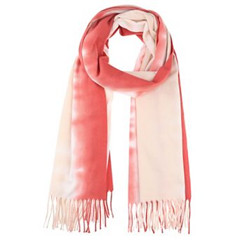 Women's Contrast Color Scarves Fringe Soft Winter Warm Scarf Wraps Shawl