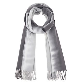 Women's Contrast Color Scarves Fringe Soft Winter Warm Scarf Wraps Shawl