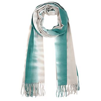 Women's Contrast Color Scarves Fringe Soft Winter Warm Scarf Wraps Shawl