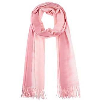 Women's Contrast Color Scarves Fringe Soft Winter Warm Scarf Wraps Shawl