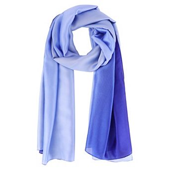 Women's Gradient Color Satin Scarves Soft Neckerchief Scarf Wraps Shawl