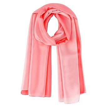 Women's Gradient Color Satin Scarves Soft Neckerchief Scarf Wraps Shawl