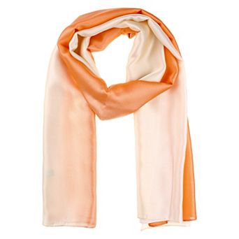 Women's Gradient Color Satin Scarves Soft Neckerchief Scarf Wraps Shawl