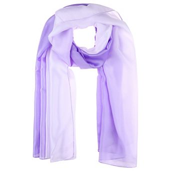 Women's Gradient Color Satin Scarves Soft Neckerchief Scarf Wraps Shawl