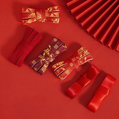 Women's 1 Pair Flat Thin Shoelaces Red Sneakers Shoelaces Wedding Celebration 55.1"