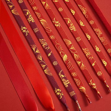 Women's 1 Pair Flat Thin Shoelaces Red Sneakers Shoelaces Wedding Celebration 55.1"