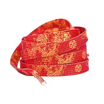 Women's 1 Pair Flat Thin Shoelaces Red Sneakers Shoelaces Wedding Celebration 55.1"