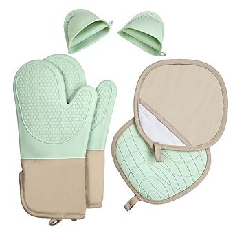 Silicone oven gloves heat-resistant