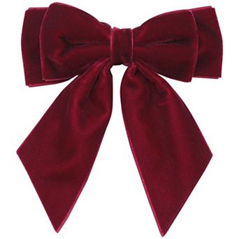 Women's Velvet Brooch Vintage Bow Pre-Tied Pin Bow Tie One Size