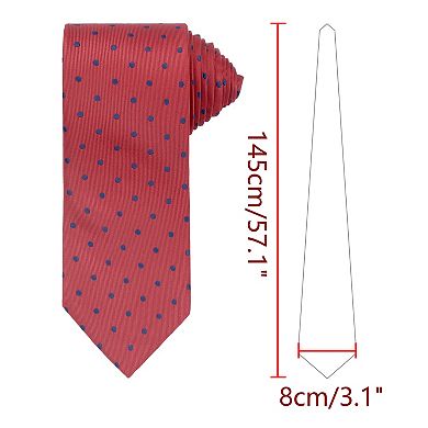 Men's Necktie Sets Polka Dot Ties with Matching Pocket Square Tie for Wedding Business