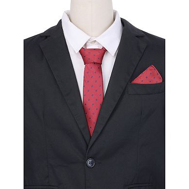 Men's Necktie Sets Polka Dot Ties with Matching Pocket Square Tie for Wedding Business