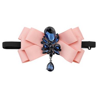 Ribbon Bow Tie Rhinestone Pre-Tied Bow Tie for Men Wedding Party Gifts Ceremony