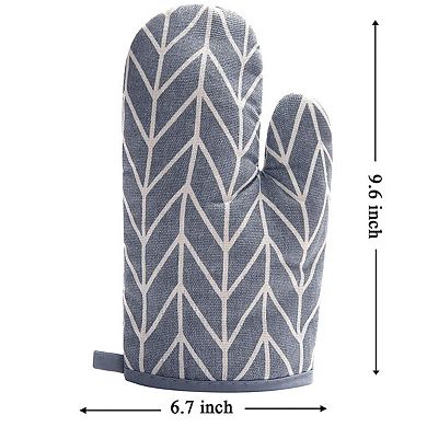 Oven mitt and pot holder set, heat-resistant and non-slip