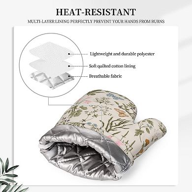 Wildflower Butterfly Oven Mitt and Pot Holder Set