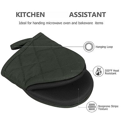 Short oven gloves heat-resistant non-slip mini gloves