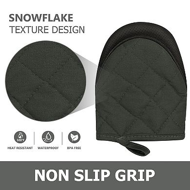 Short oven gloves heat-resistant non-slip mini gloves