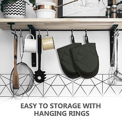 Short oven gloves heat-resistant non-slip mini gloves