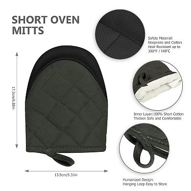 Short oven gloves heat-resistant non-slip mini gloves