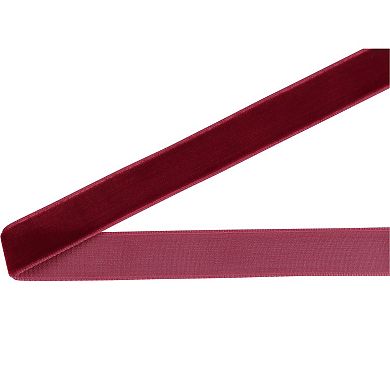 Women's Ribbon Velvet Long Double Layer Hand Tied Bow Tie with Beads 52.8×0.6''