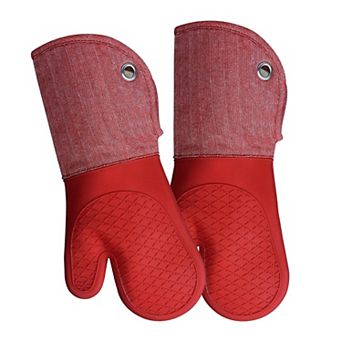 Silicone Oven Gloves Non-Slip Barbecue Baking Gloves