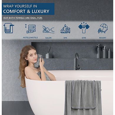 Ultra Soft 18 Piece Bath Towels Set Highly Absorbent Quick Dry Microfiber for Home Spa Hotel