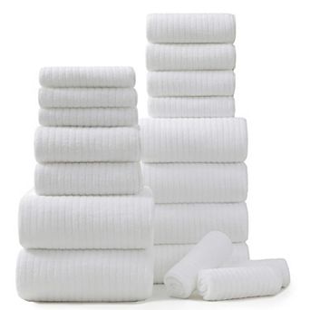 Ultra Soft 18 pc Bath Towels Set Highly Absorbent Quick Dry Microfiber for Home Spa Hotel