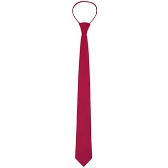 Men's 2" Skinny Slim Pre-Tied Adjustable Satin Necktie Ties for Business Wedding