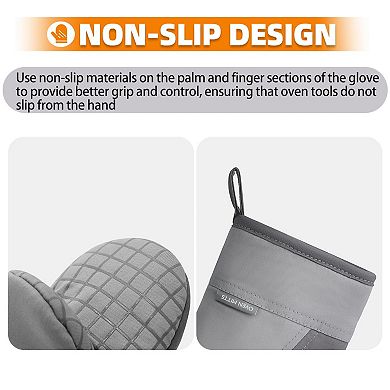 Mini Oven Gloves 500°F Heat-Resistant Silicone