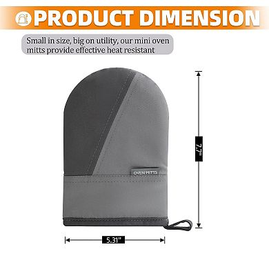 Mini Oven Gloves 500°F Heat-Resistant Silicone