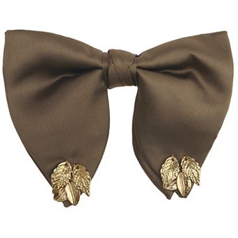 Men's Satin Leaf Adjustable Bow Ties Necktie Collar for School Uniform Wedding