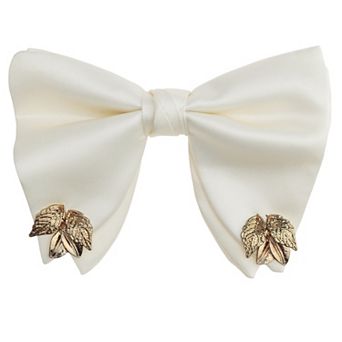 Men's Satin Leaf Adjustable Bow Ties Necktie Collar for School Uniform Wedding