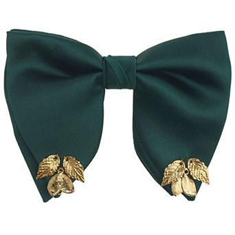 Men's Satin Leaf Adjustable Bow Ties Necktie Collar for School Uniform Wedding