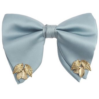 Men's Satin Leaf Adjustable Bow Ties Necktie Collar for School Uniform Wedding