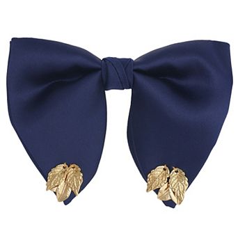 Men's Satin Leaf Adjustable Bow Ties Necktie Collar for School Uniform Wedding