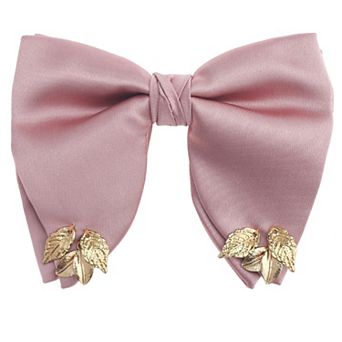 Men's Satin Leaf Adjustable Bow Ties Necktie Collar for School Uniform Wedding