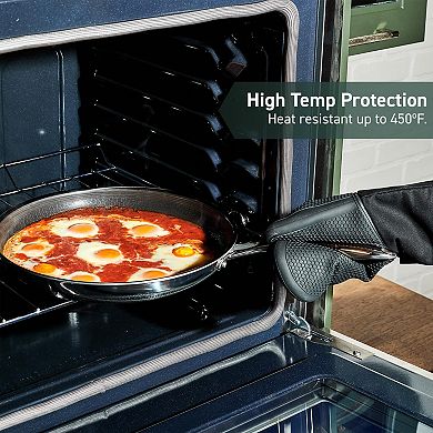 Silicone Oven Gloves 2-Pack Heat Resistant 480°F